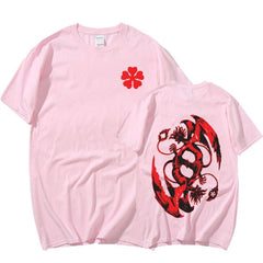 MAOKEI - 5-leaf Clover Long Shirt - 3256804936169983-Black-XS