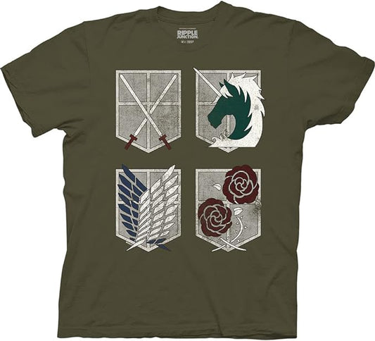 MAOKEI - Attack on Titan All Regiment Epic Official Shirt - B00U0HNYCY