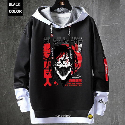 MAOKEI - Attack On Titan Eren 3D Hoodie - 1005005032853976-White 4-Asian-Size M