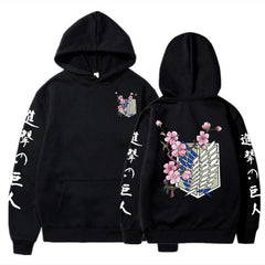 MAOKEI - Attack On Titan Hoodie Japan New Look 2022 - 1005003130416787-Black-XS
