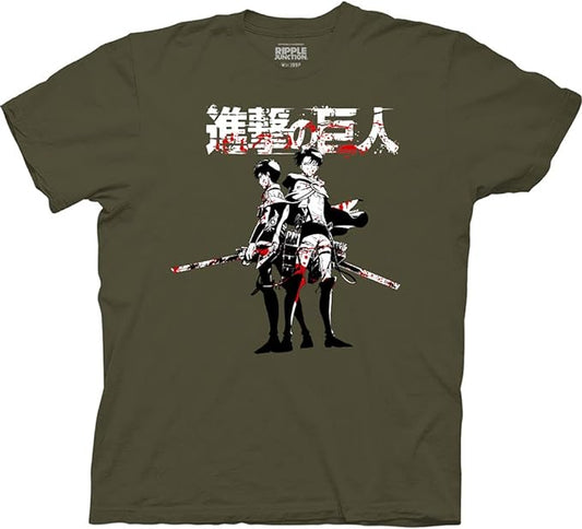 MAOKEI - Attack on Titan Levi Ackerman X Eren Yeager Shirt - B00SHR9G0I
