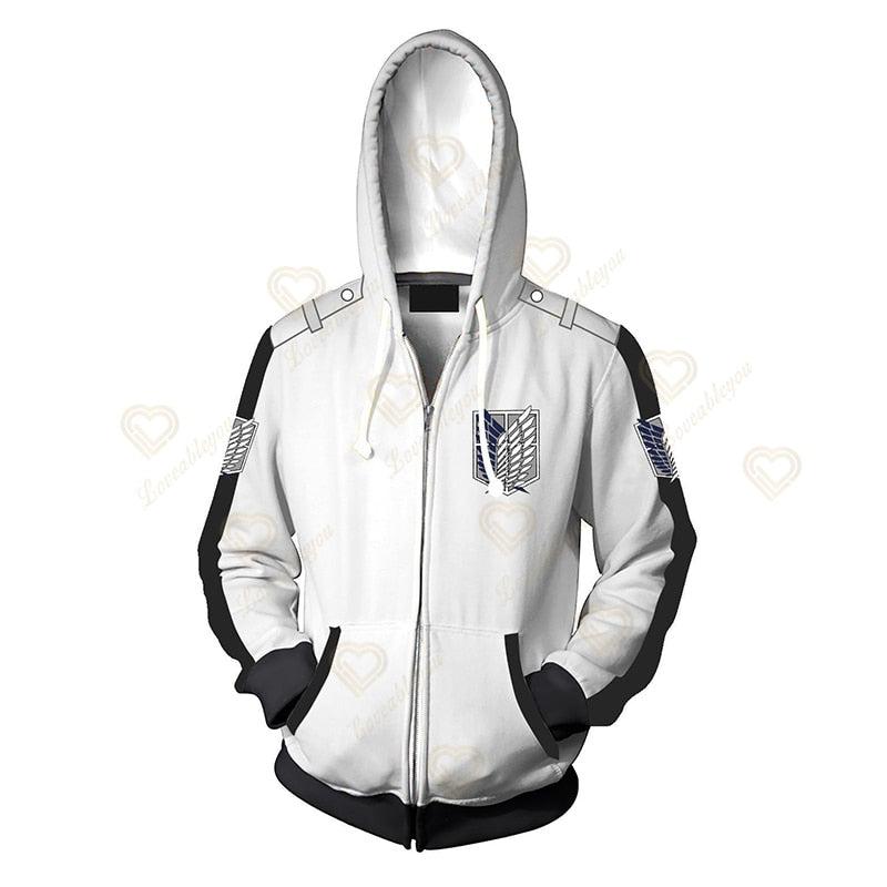 MAOKEI - Attack on Titan Simple 3D Hoodie - 1005003432582326-A-S