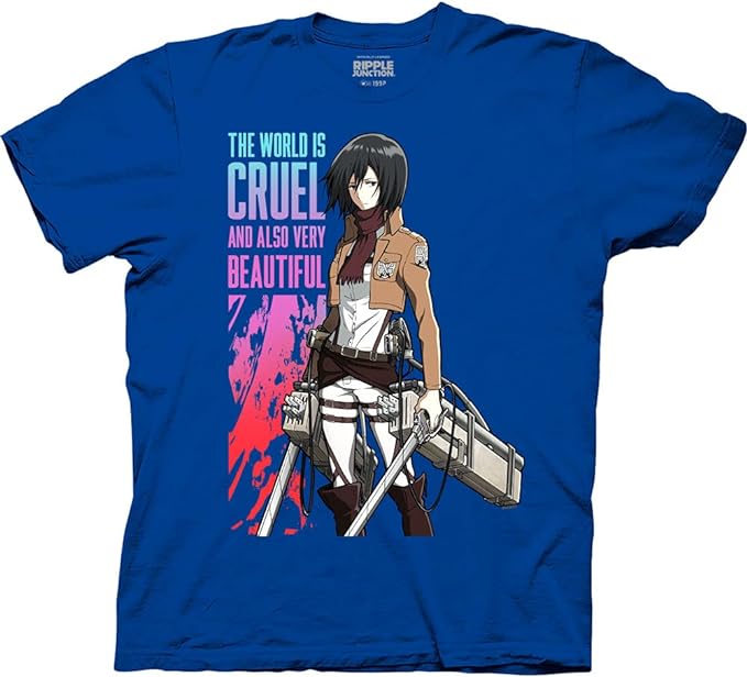 MAOKEI - Attack on Titans Cruel World Quote Epic Shirt - B00U0I3N0G-2