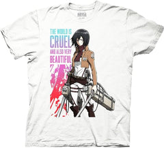 MAOKEI - Attack on Titans Cruel World Quote Epic Shirt - B00U0I3N0G-3