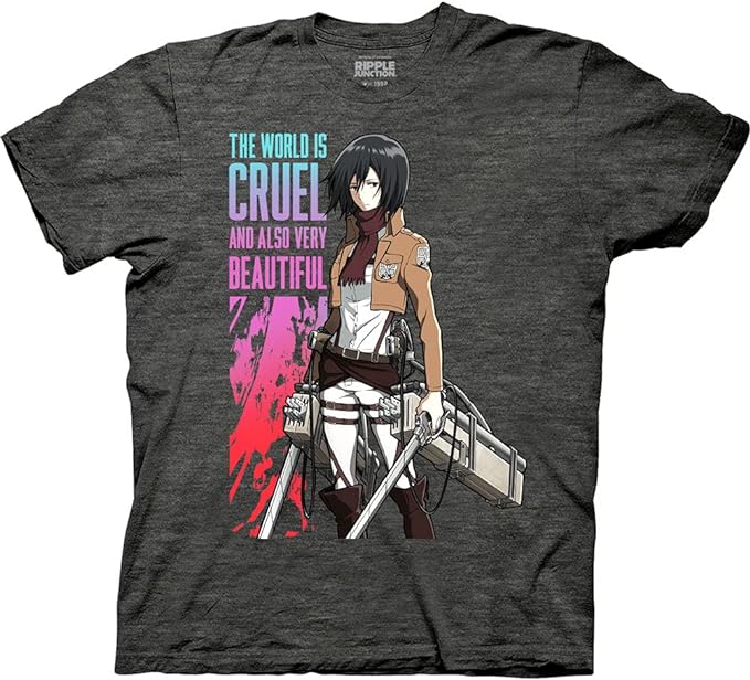 MAOKEI - Attack on Titans Cruel World Quote Epic Shirt - B00U0I3N0G-4