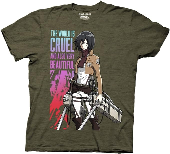 MAOKEI - Attack on Titans Cruel World Quote Epic Shirt - B00U0I3N0G-8