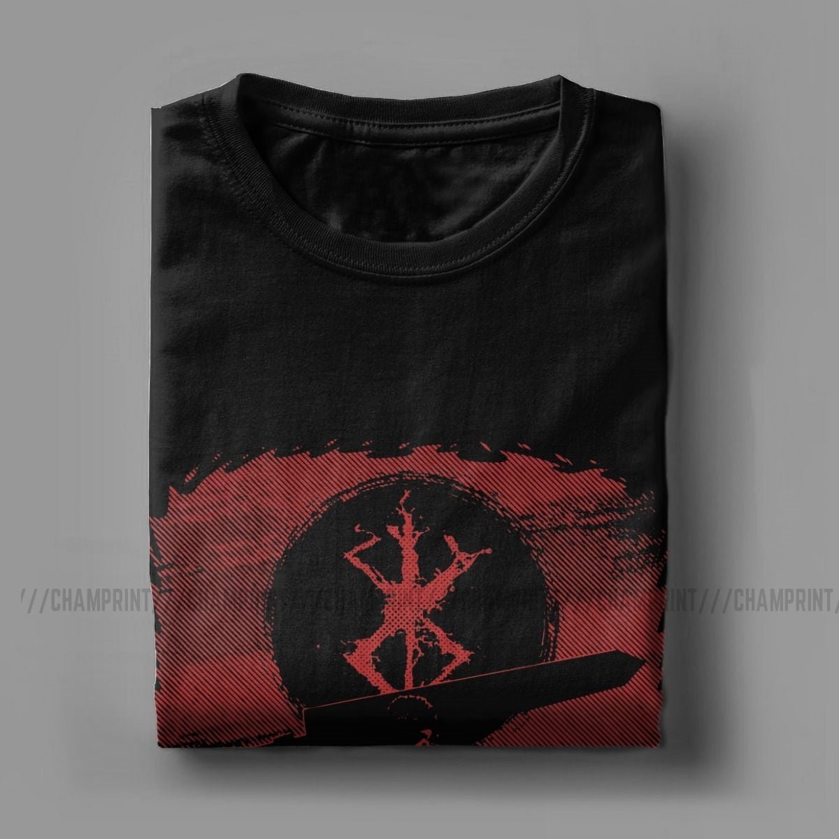 MAOKEI - Black Swordsman Berserk T-Shirt - 4000636362712-Black-S