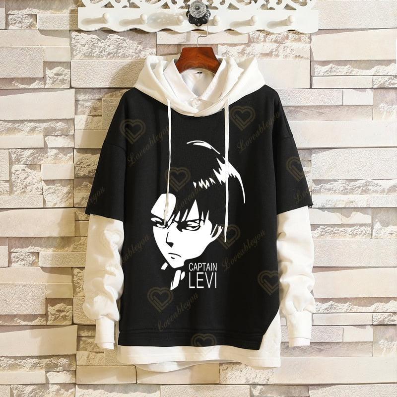 MAOKEI - Captain Levi Black New Style Hoodie - 1005003432560245-JLJHB-S