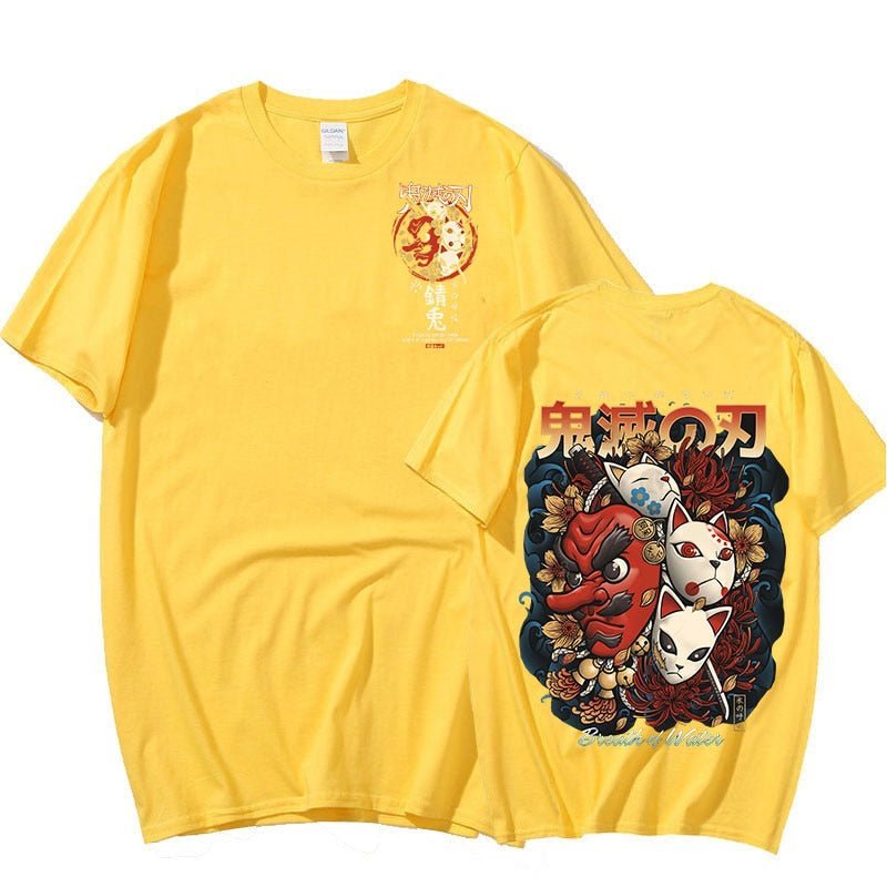 MAOKEI - Demon Slayer Characters Mask Shirt - 1005003668616848-Black-XS