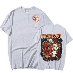 MAOKEI - Demon Slayer Characters Mask Shirt - 1005003668616848-Black-XS