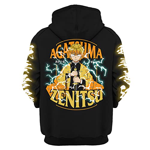 MAOKEI - Demon Slayer Special Zenitsu Full Inspired Hoodie - B0C3J4X4TP