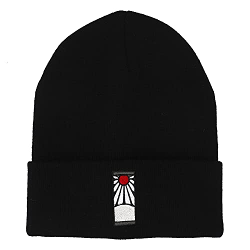 MAOKEI - Demon Slayer Tanjiro Earring Embroidered Beanie - B0BFQYSPZ5