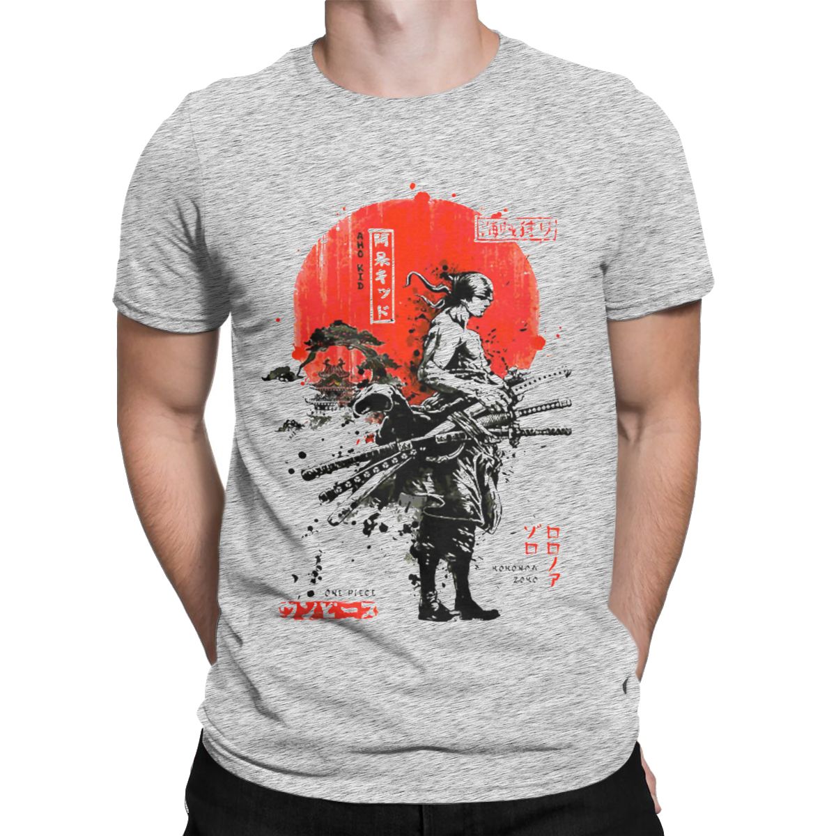 MAOKEI - Fashion Roronoa Zoro T-Shirt - 1005004069177890-Gray-S