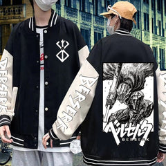 MAOKEI - Harajuku Guts Berserker Jacket - 1005004442324366-Black-XS