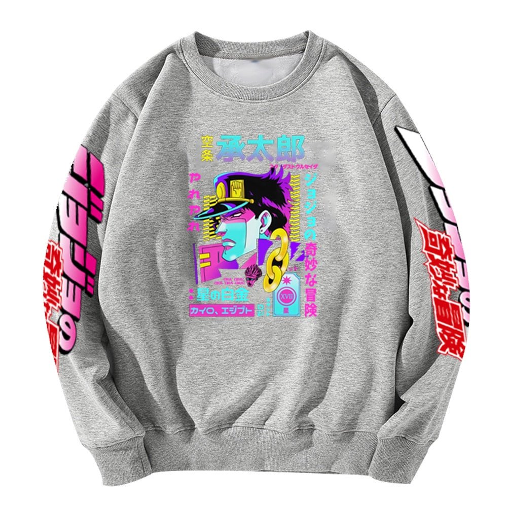 MAOKEI - JoJo Bizarre Jotaro Long Sleeve Hoodie - 1005003246724838-Black 1-XS
