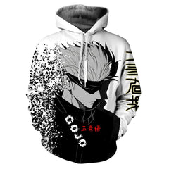MAOKEI - Jujutsu Kaisen Gojo Satoru Serious Style Hoodie - B0CLYWR4SD-1