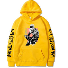 MAOKEI - Jujutsu Kaisen Satoru Think Hoodie - 1005001952392613-Black-XS