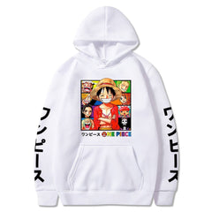 MAOKEI - Monkey D. Luffy Basic Smile Hoodie - 1005002536969125-Black-S