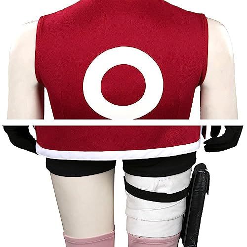 MAOKEI - Naruto Shippuden Full Official Sakura Cosplay Costume - B0C4D5N1BW