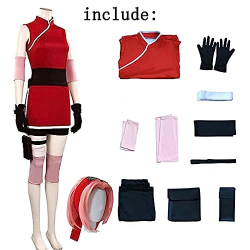 MAOKEI - Naruto Shippuden Full Official Sakura Cosplay Costume - B0C4D5N1BW