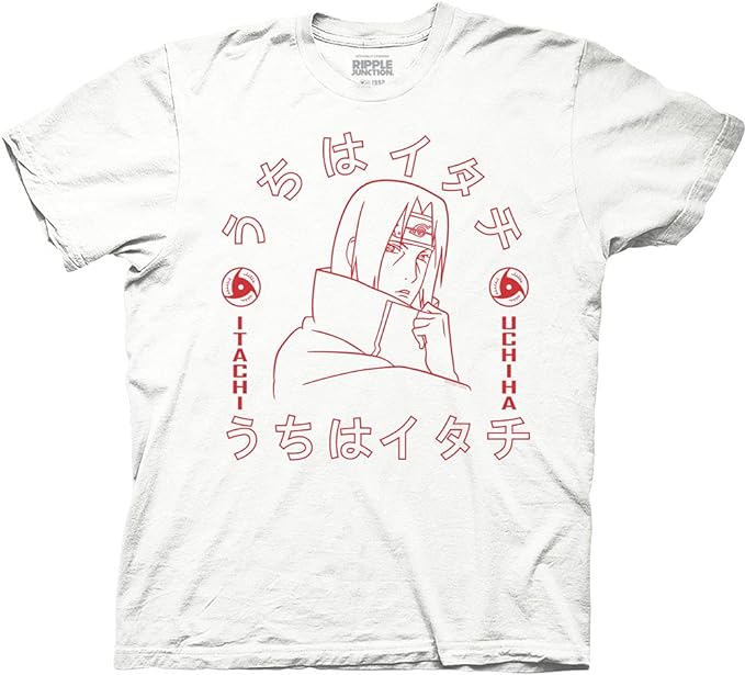 MAOKEI - Naruto Shippuden Itachi Uchiha Sharingan Kanji Shirt - B0B338V6CK-4