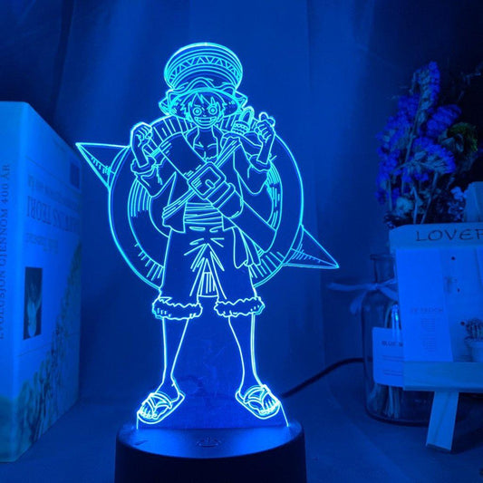 MAOKEI - One Piece Luffy Armed 3D LED - 1005005028424226-13-7 color No remote