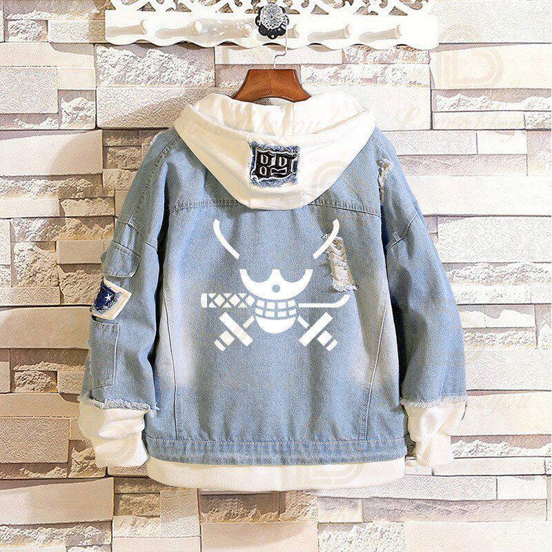 MAOKEI - One Piece Zoro 3 Swords Denim Jacket - 1005005017400495-Style A-S