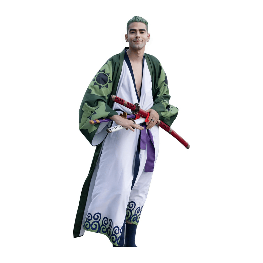 MAOKEI - One Piece Zoro Authentic Wano Cosplay Costume - B0C7PZ56YG