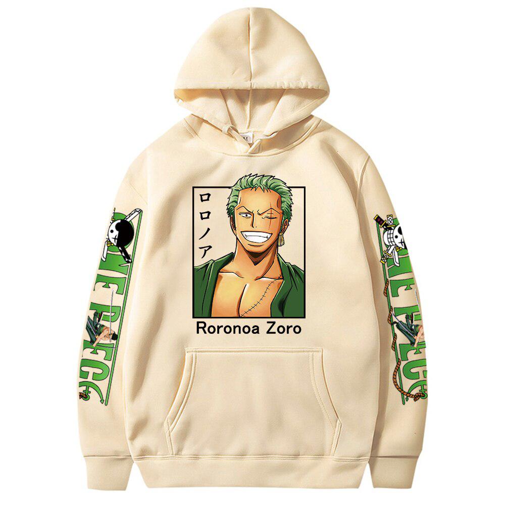 MAOKEI - One Piece Zoro Simple Style Hoodie - 1005003334021829-Black-XS