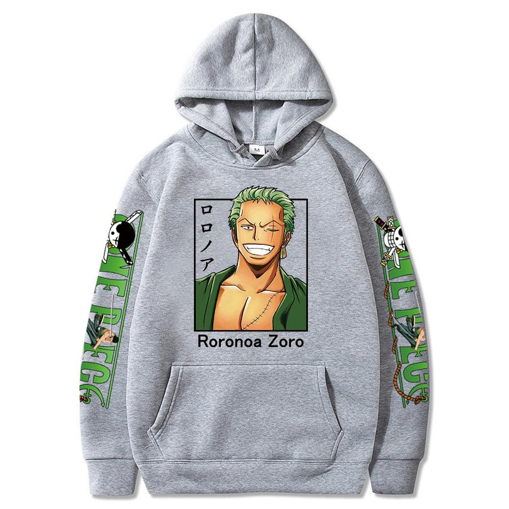 MAOKEI - One Piece Zoro Simple Style Hoodie - 1005003334021829-Black-XS