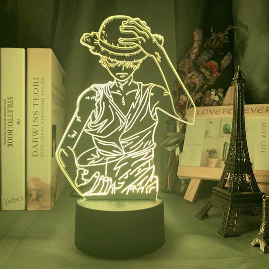 MAOKEI - One Pieces Luffy 3D LED New Style - 1005005028424226-02-7 color No remote