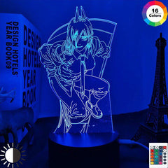 MAOKEI - Power 3D Led Chainsaw Man - 1005002986018540-7 colors no remote