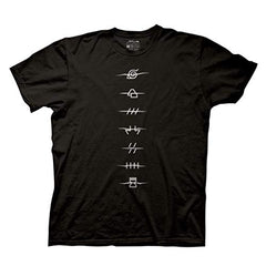 MAOKEI - Ripple Junction Naruto Shippuden Men's Short Sleeve T-Shirt Anti-Village & Akatsuki Red Cloud Front Back Anime Black - B008FR5PQO