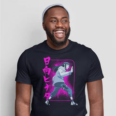 MAOKEI - Hinata Hyuga Pink Chakra Attack T-Shirt - B0B4M4QSF2