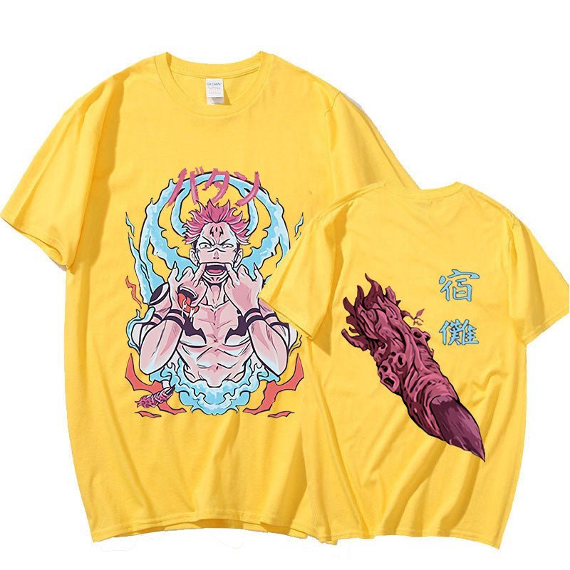 MAOKEI - Ryomen Sukuna Finger Mode T-Shirt - 1005004375910172-Black-XS