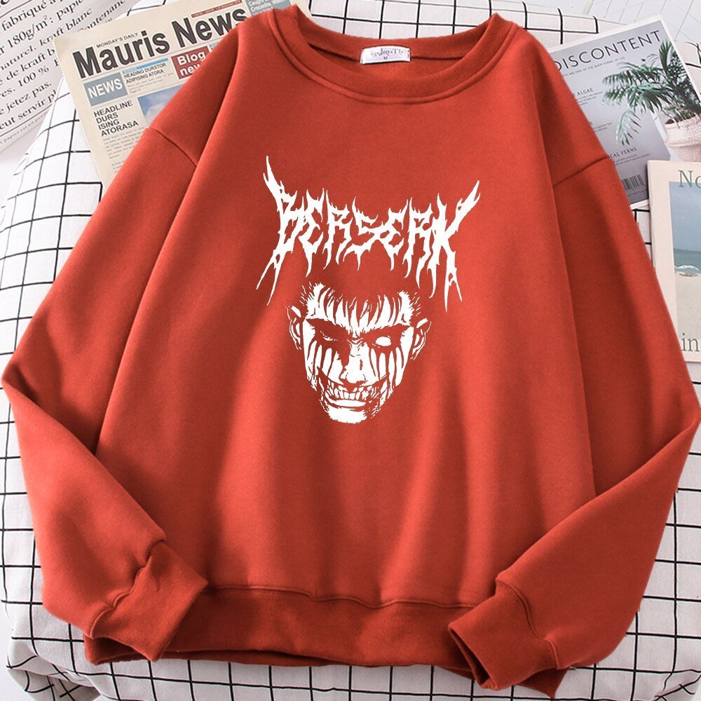 MAOKEI - Terrifying Devil Berserk SweatShirt - 1005004536732049-Beige-S-China