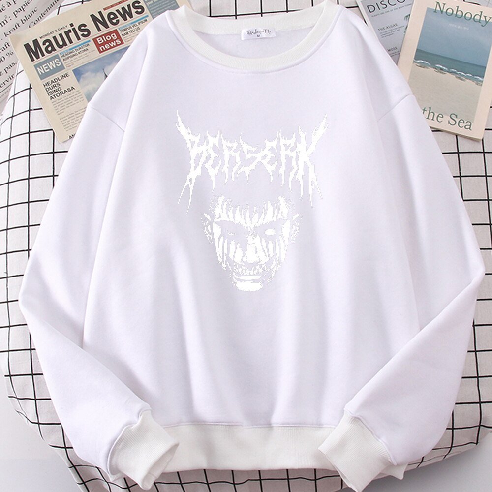 MAOKEI - Terrifying Devil Berserk SweatShirt - 1005004536732049-Beige-S-China