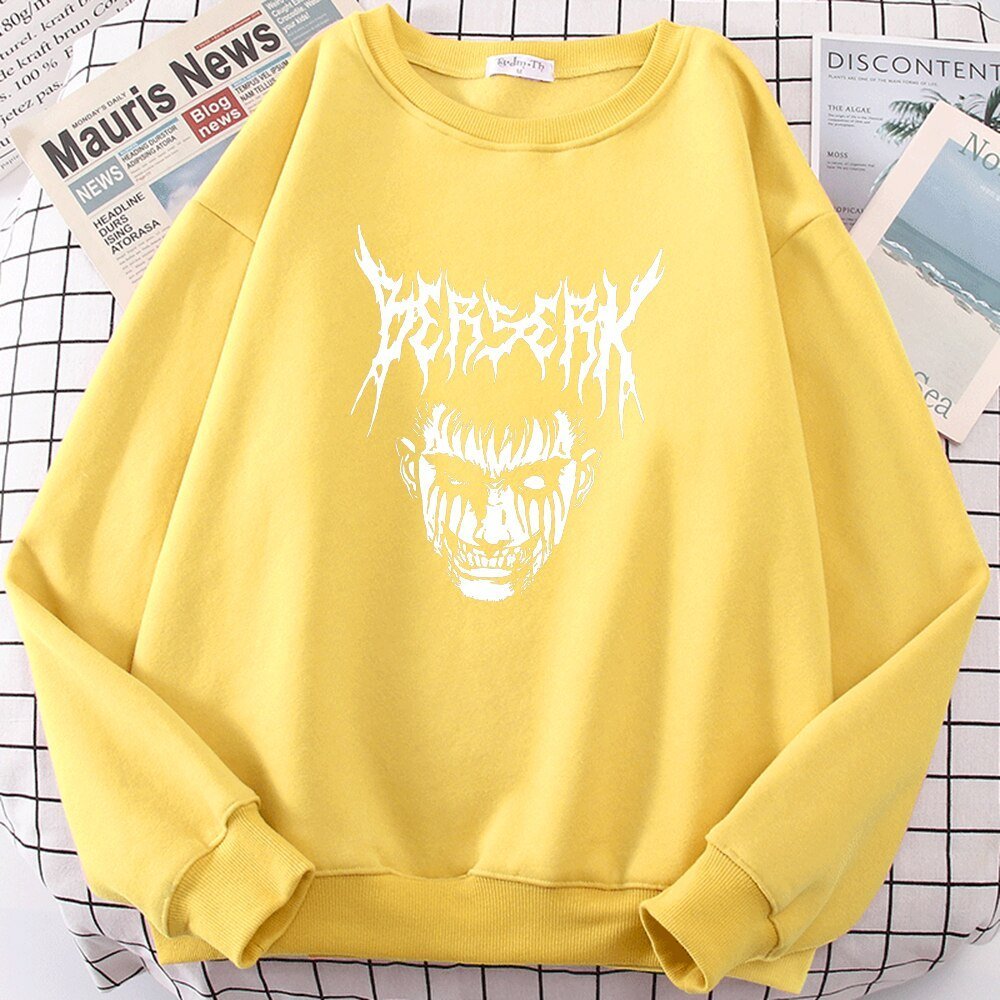 MAOKEI - Terrifying Devil Berserk SweatShirt - 1005004536732049-Beige-S-China