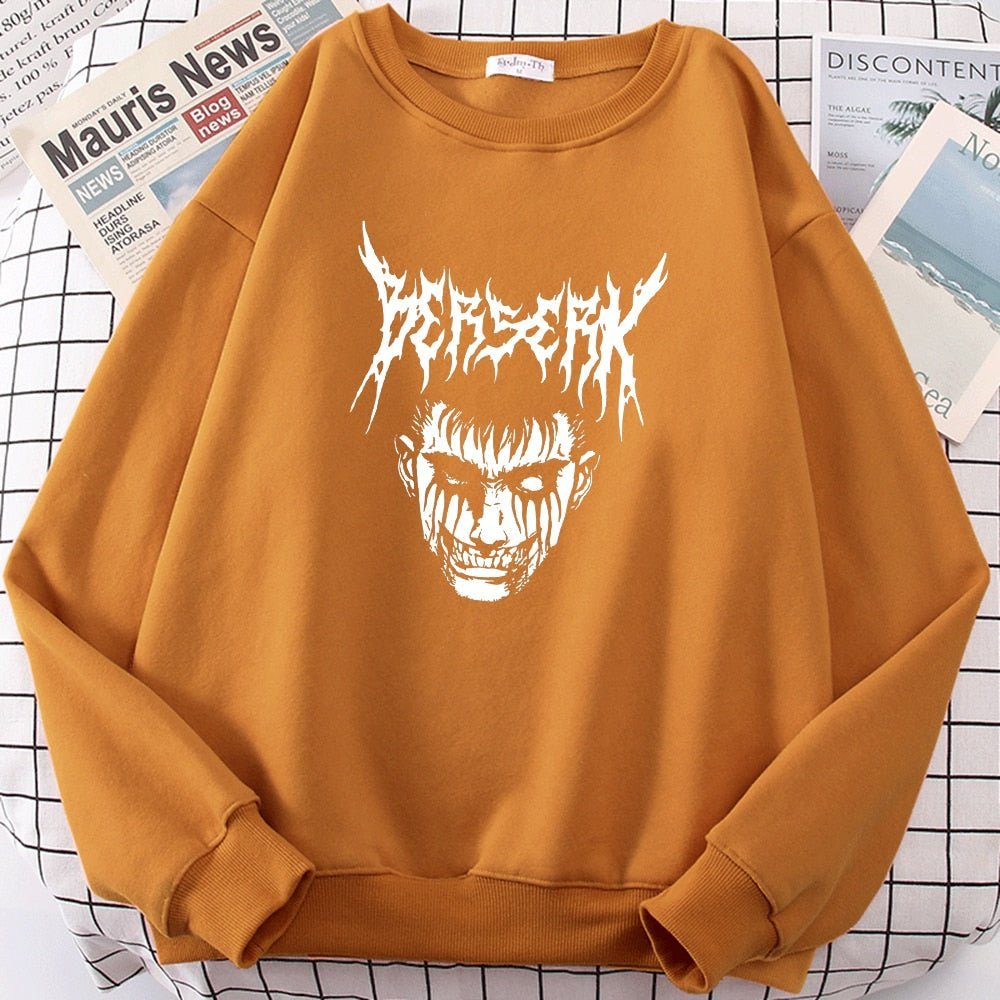 MAOKEI - Terrifying Devil Berserk SweatShirt - 1005004536732049-Beige-S-China