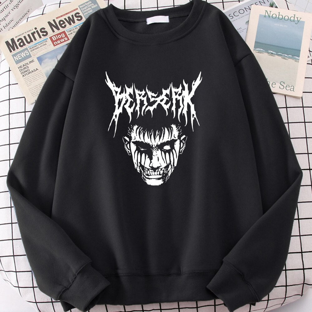 MAOKEI - Terrifying Devil Berserk SweatShirt - 1005004536732049-Beige-S-China