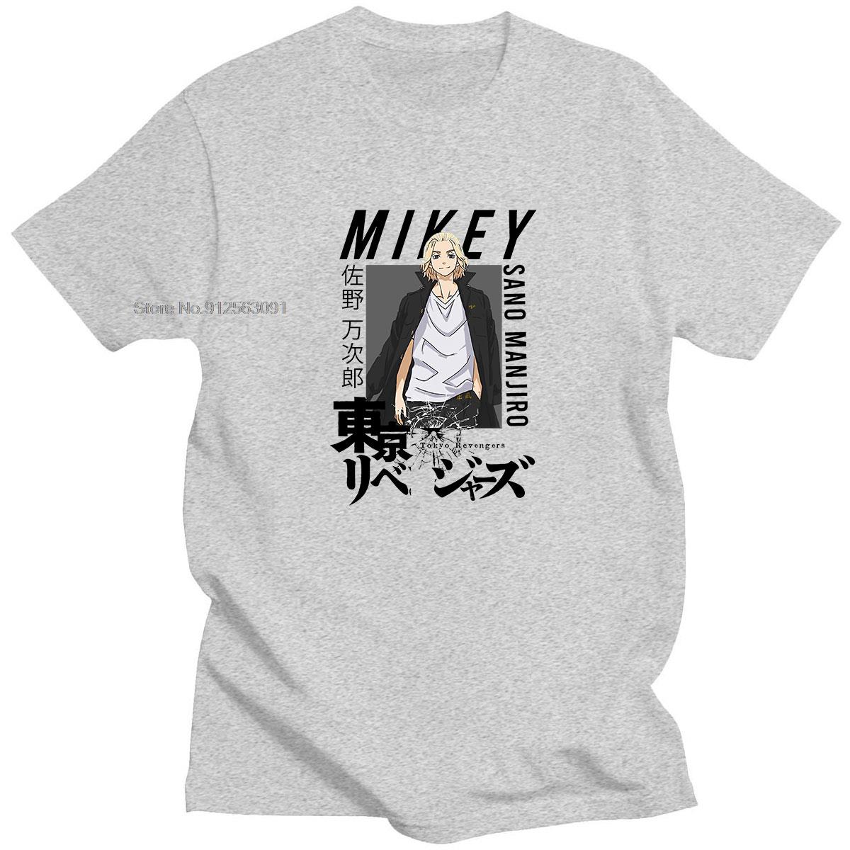 MAOKEI - Tokyo Revengers Mikey New Tshirt Cotton Casual - 1005004746541377-Black-XS