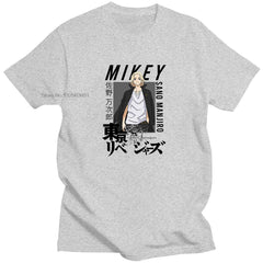 MAOKEI - Tokyo Revengers Mikey New Tshirt Cotton Casual - 1005004746541377-Black-XS