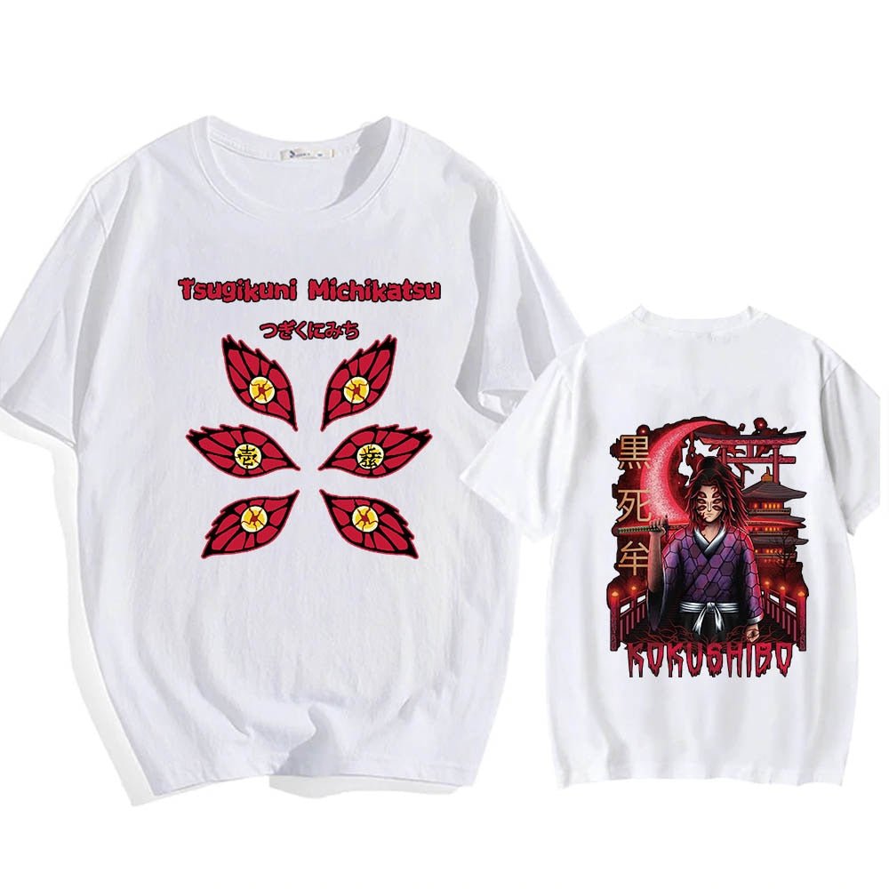 MAOKEI - Demon Slayer Kokushibo Style T-Shirts - 1005005104757227-black-XS