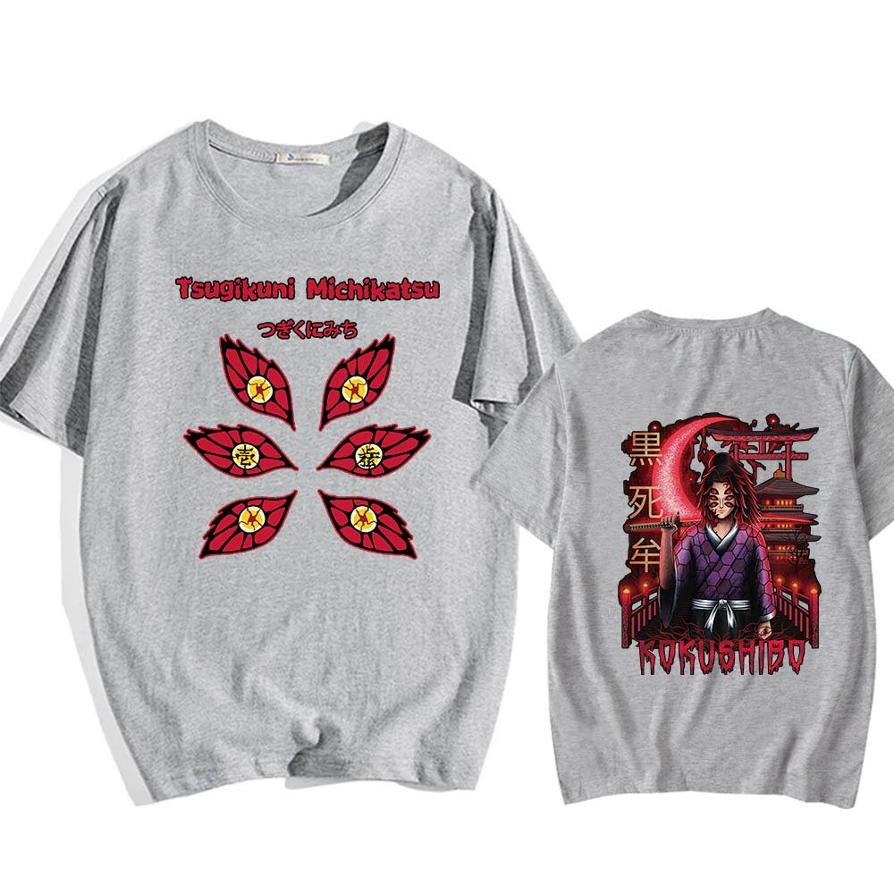 MAOKEI - Demon Slayer Kokushibo Style T-Shirts - 1005005104757227-black-XS