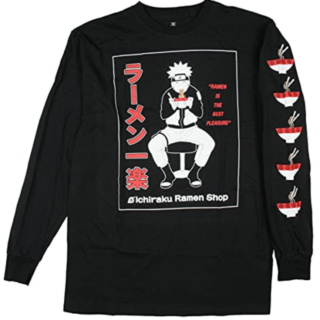 MAOKEI - Naruto Shippuden Ramen Inspired Long Sleeve Shirt - B093JD6NVT