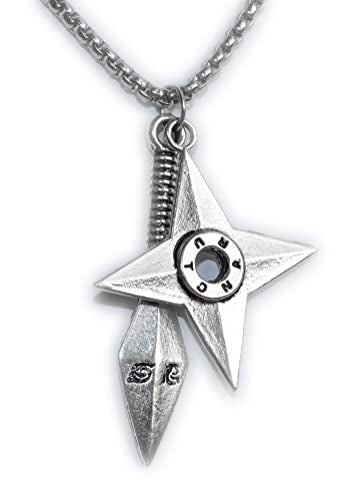 MAOKEI - Naruto shuriken X Kunai Special Necklace - B0BSVRMKSP