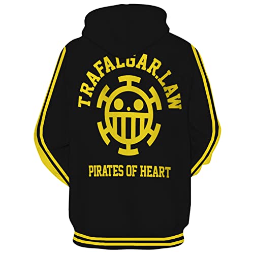 MAOKEI - One Piece Heart Pirate Street Inspired Hoodie - B0C1RL39GW