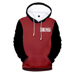 MAOKEI - One Piece Mugiwara Crew Epic Red Emblem Hoodie - B0CLPH7YFH