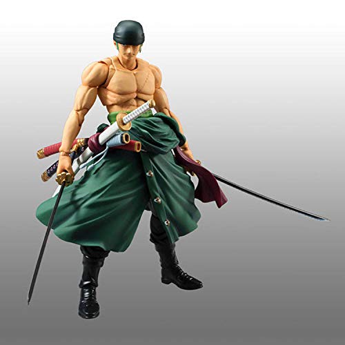 MAOKEI - One Piece Roronoa Zoro 3 Swords Style Multi Action Figure - B09MB29FQW