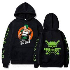 MAOKEI - One Piece Roronoa Zoro Fan Lost Joke Hoodie - 1005003932218380-Black-XS